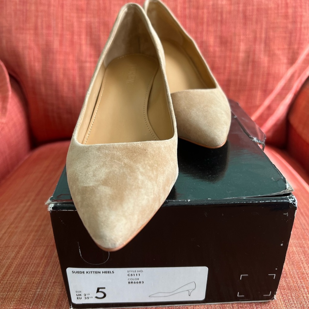 Jcrew Factory suede kitten heels